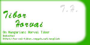 tibor horvai business card